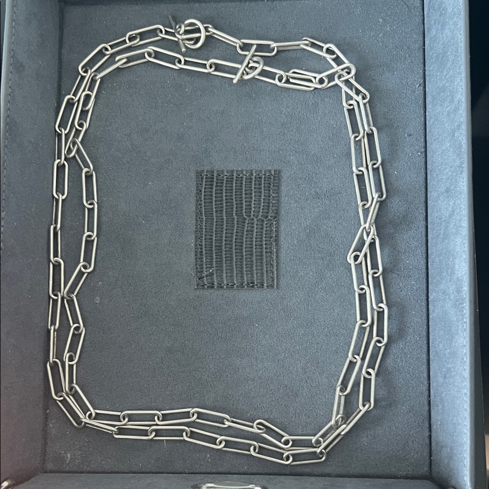2 Elegant Silver Chain Necklaces